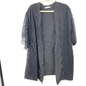 Intimately Free People For Love & Lemons Women Medium Kimono Black Lace Skivvies